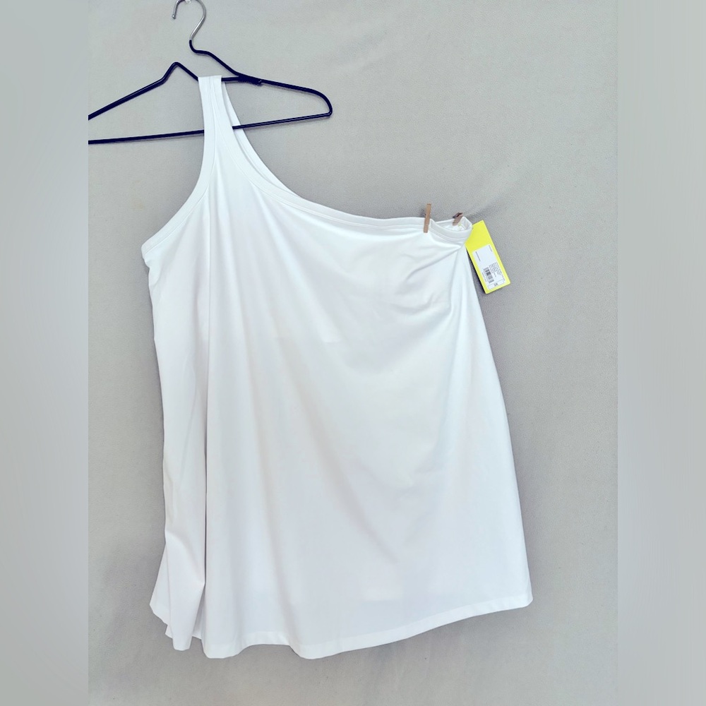 White Off shoulder Active Tank top All In Motion Size 3XL NWT